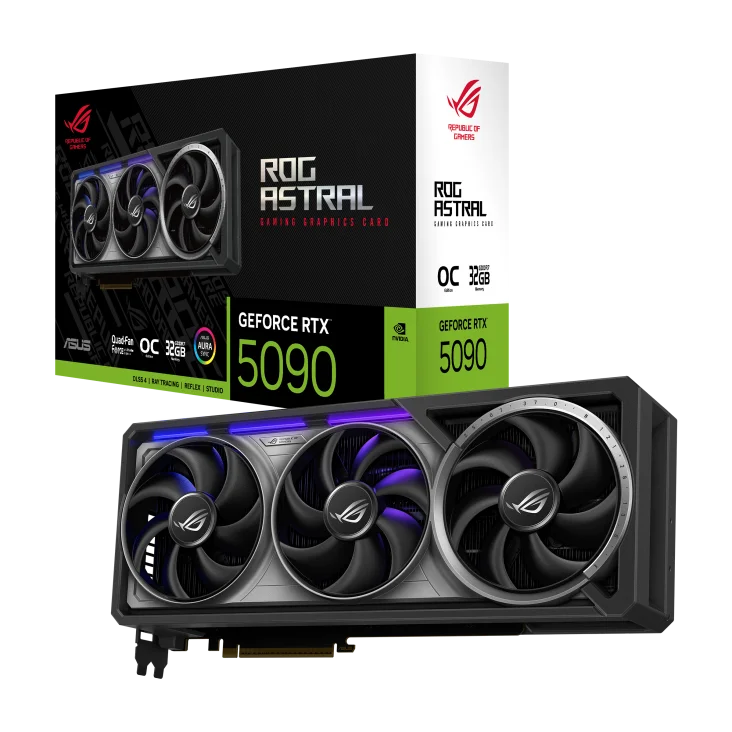 نمای کلی کارت گرافیک ROG Astral RTX 5090